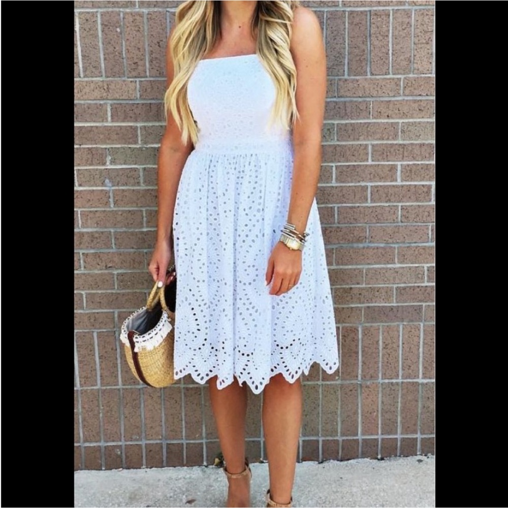Vineyard vines white eyelet dress